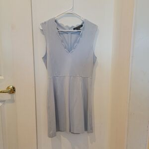 Gently used French Connection Lula Stretch V Neck Dress light blue size 8